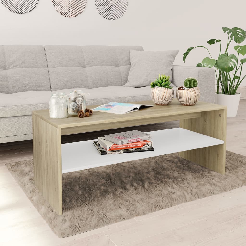 Coffee Table White 39.4"x15.7"x15.7"