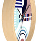Decorative Wall clock / Blue and Red Geometric Print