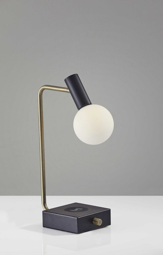 Retro White Globe LED Desk Lamp