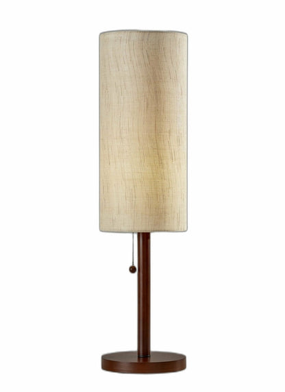 Slim Silhouette Walnut Wood Table Lamp