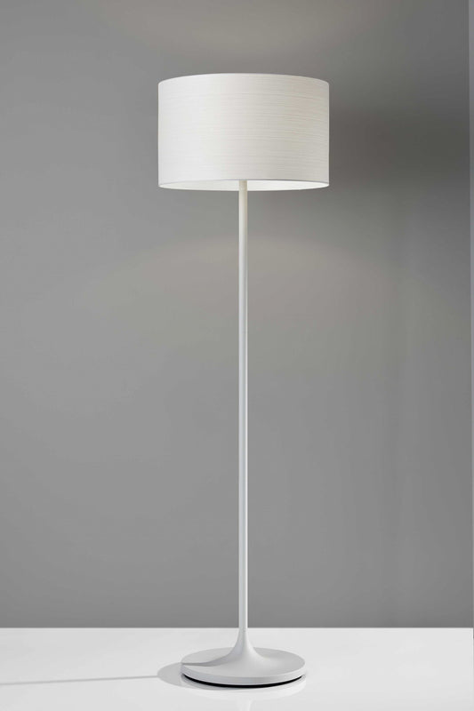 White on White Metal Floor Lamp