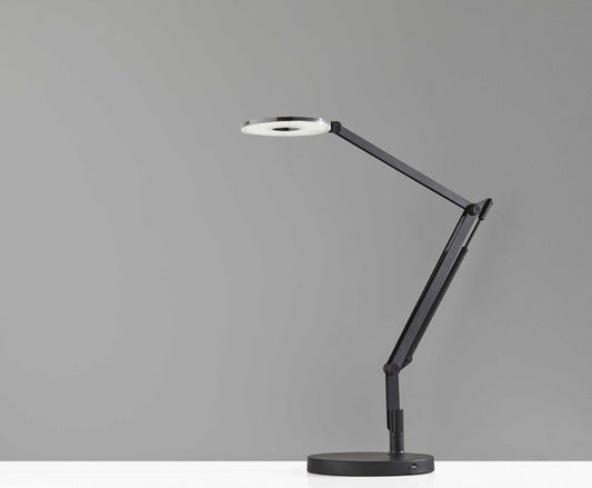 Bendy Black Metal LED Desk Lamp