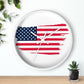 Decorative Wall clock / Stars and Stripes Red White Blue USA Flag