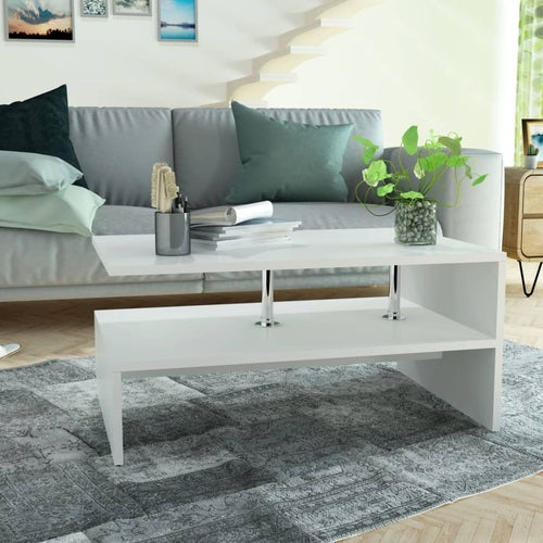 Coffee Table 35.4"x23.2"x16.5" White