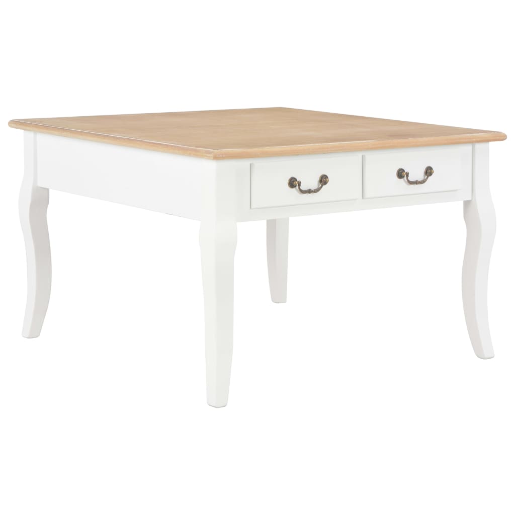 Coffee Table White 31.5"x31.5"x19.7" Wood