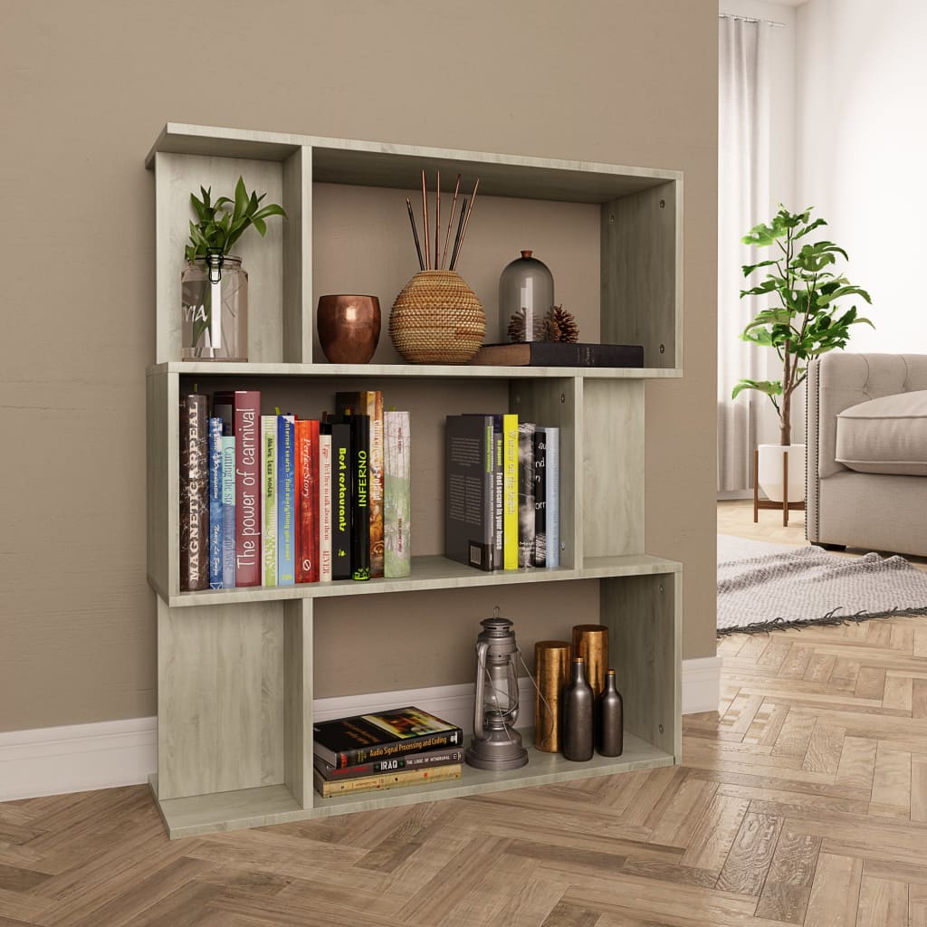 Book Cabinet/Room Divider White 31.5"x9.4"x37.8"