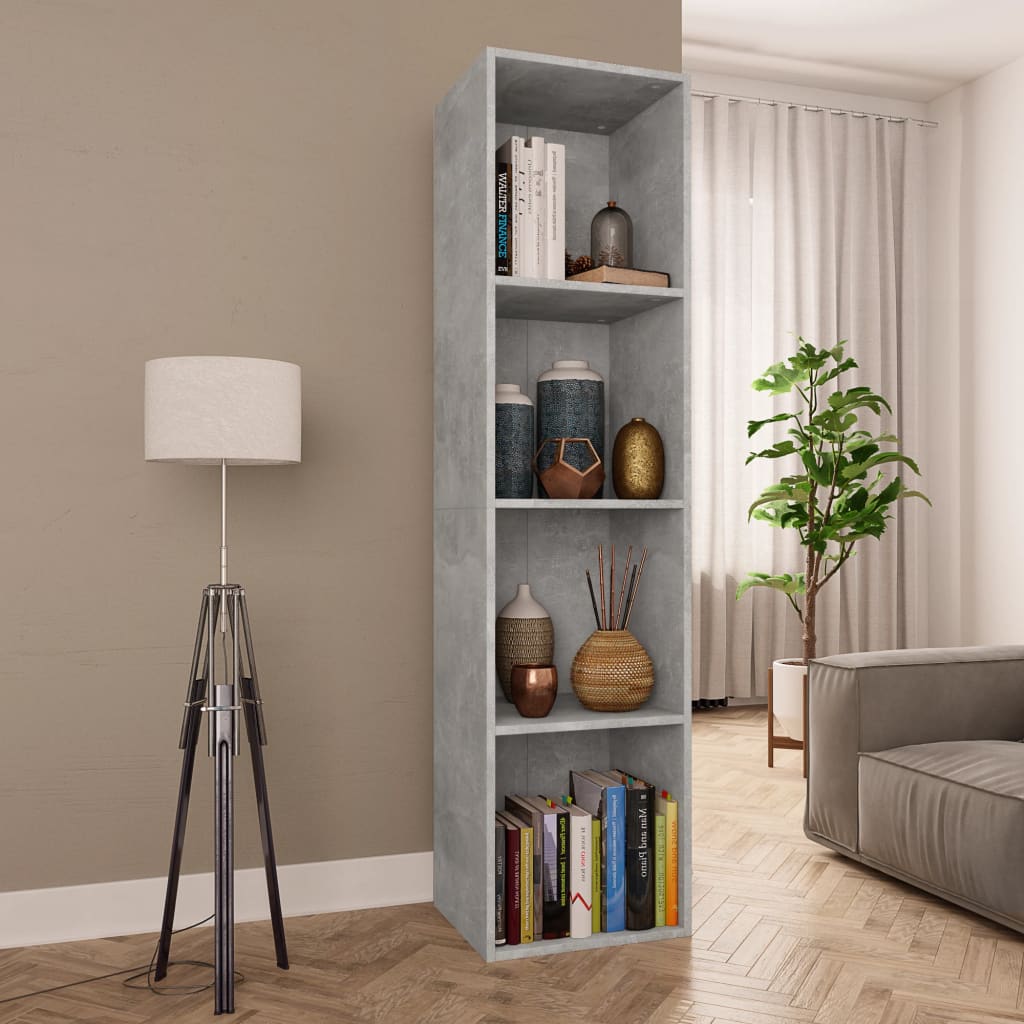 Book Cabinet/TV Cabinet White 14.2"x11.8"x56.3"