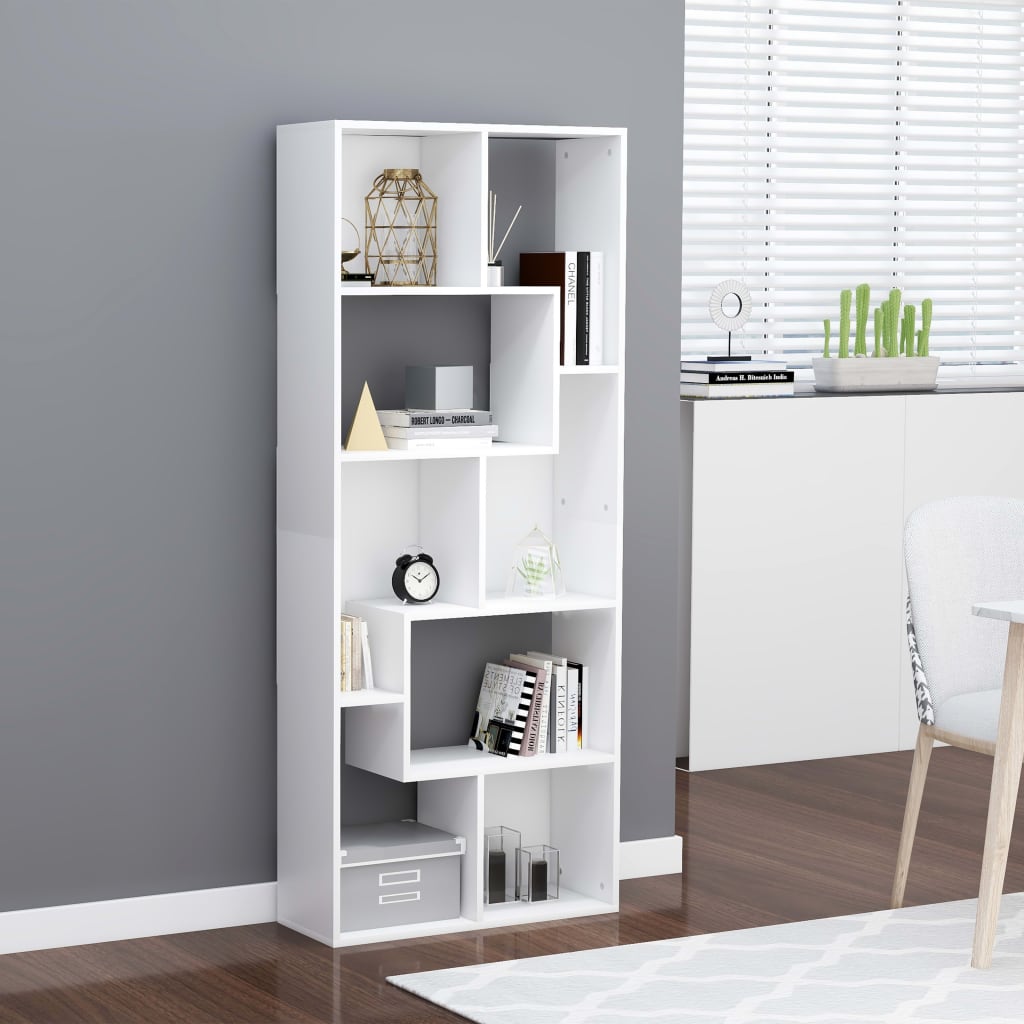 White Bookshelf 26.4"x9.4"x63.4"