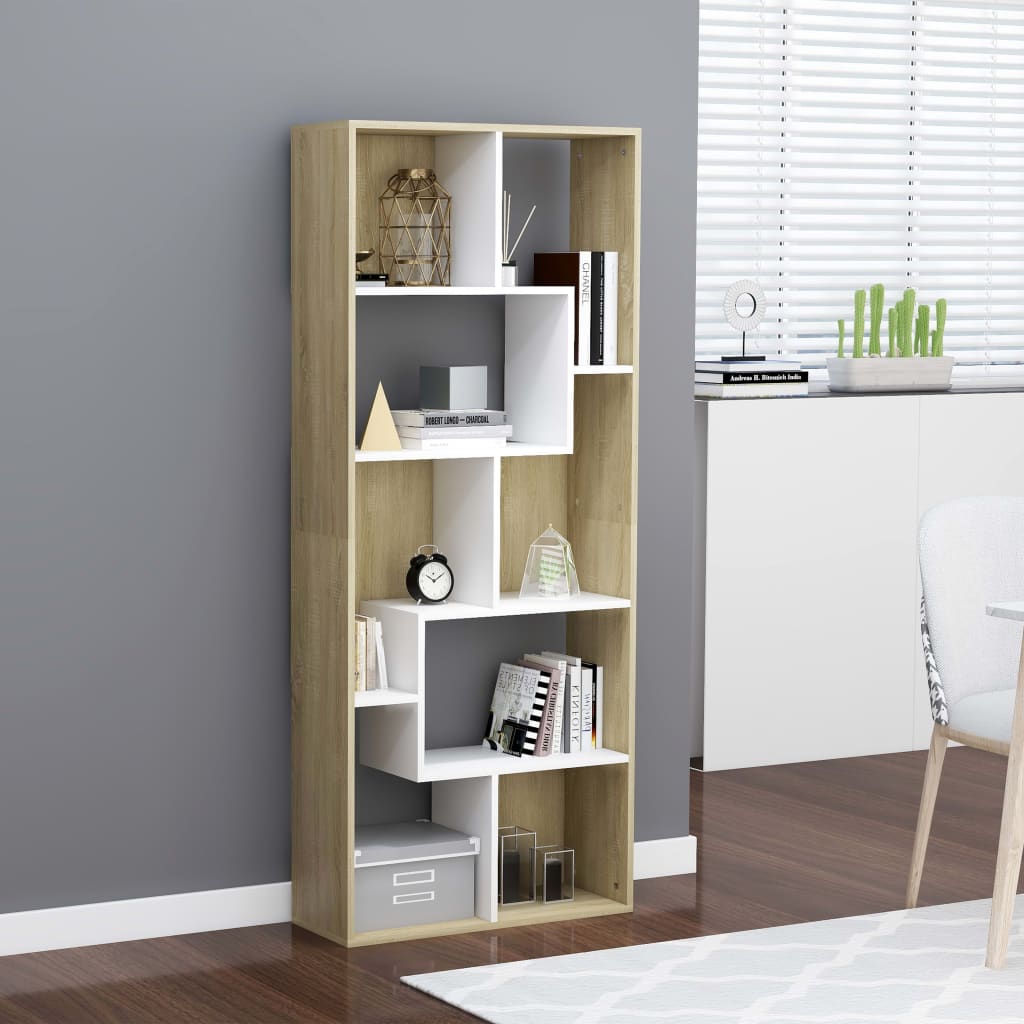 White Bookshelf 26.4"x9.4"x63.4"