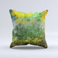 Grunge Green & Yellow Surface Ink-Fuzed Decorative Throw Pillow