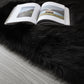 Cozy Ultra Soft Fluffy Faux Fur Black Area Rug