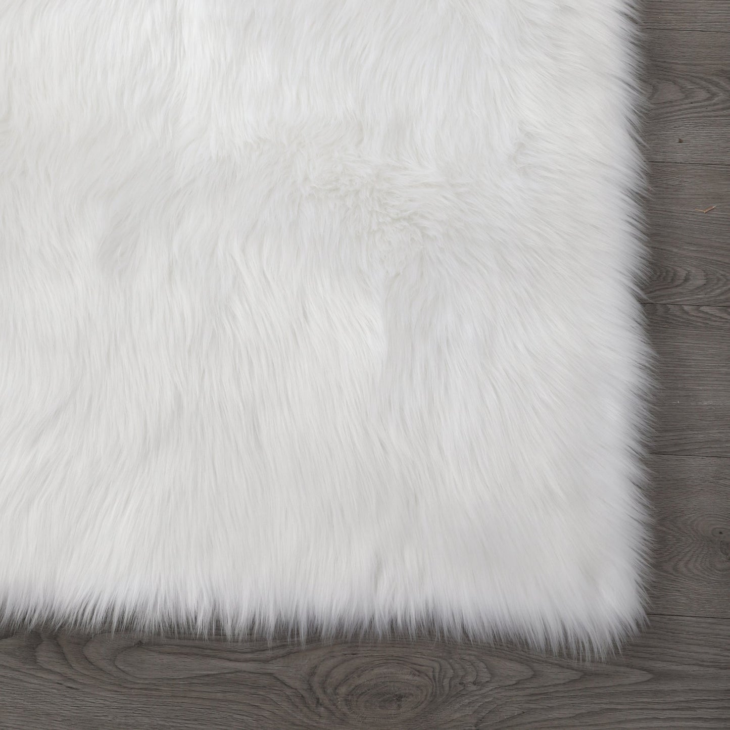 Cozy Ultra Soft Fluffy Faux Fur White Area Rug
