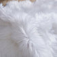 Luxury White Faux Fur Decorative Rug 28" x 39"