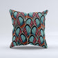 Intense Colorful Peacock Feather Ink-Fuzed Decorative Throw Pillow