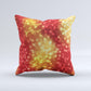 Red and Yellow Glistening Orbs ink-Fuzed Decorative Throw Pillow