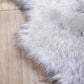 Luxury Dark Grey Faux Fur Decorative Rug 28" x 39"