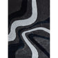 Aria Grey, Navy Blue and White Soft Pile Shaggy Area Rug