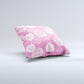 Subtle Pinks Rose Pattern V3 ink-Fuzed Decorative Throw Pillow