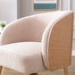 Lamb-hair Acent Chair Upholstered Living Room Chair Bedroom Chair